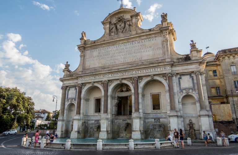 brunnen trastevere, rom