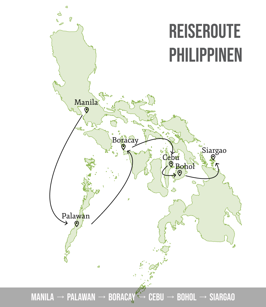 philippinen reiseroute